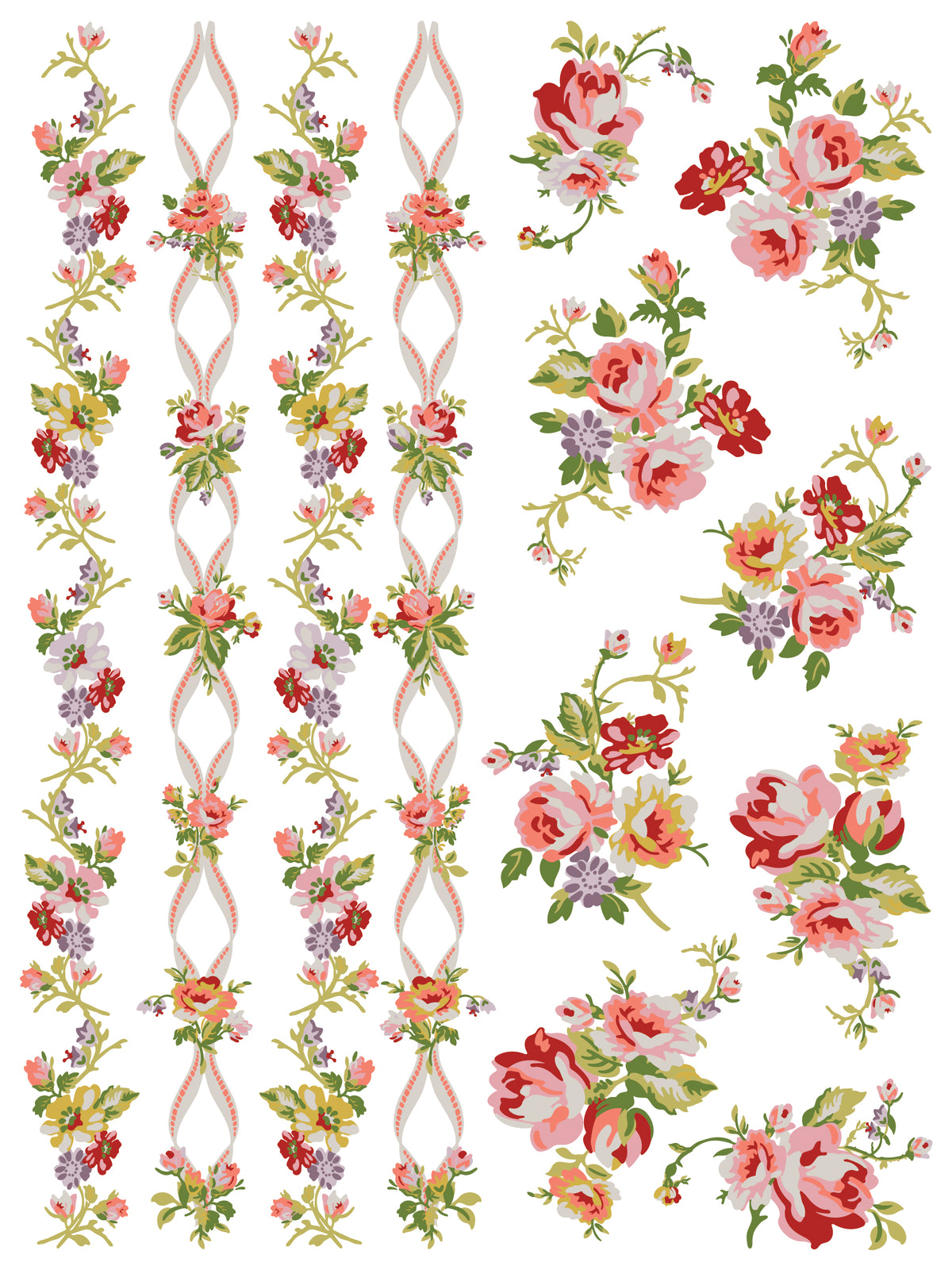 Ditzy Blooms IOD Paint Inlay