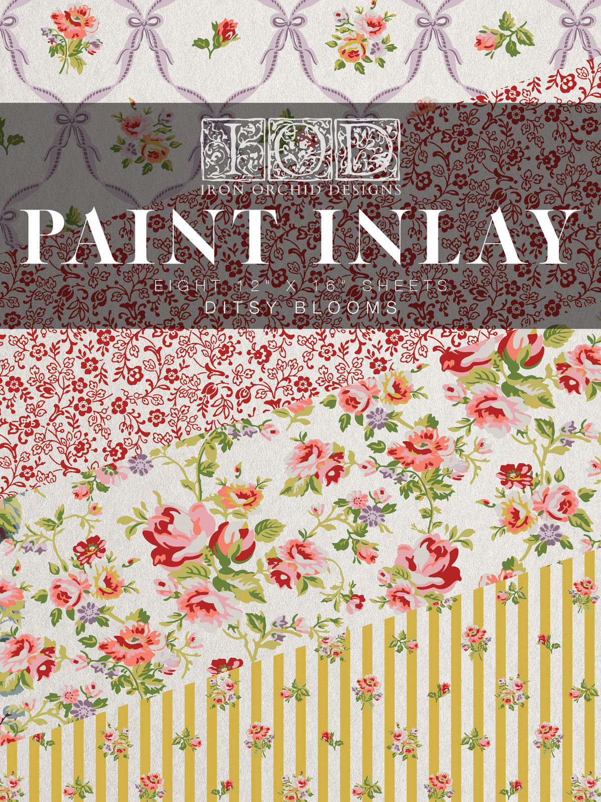 Ditzy Blooms IOD Paint Inlay