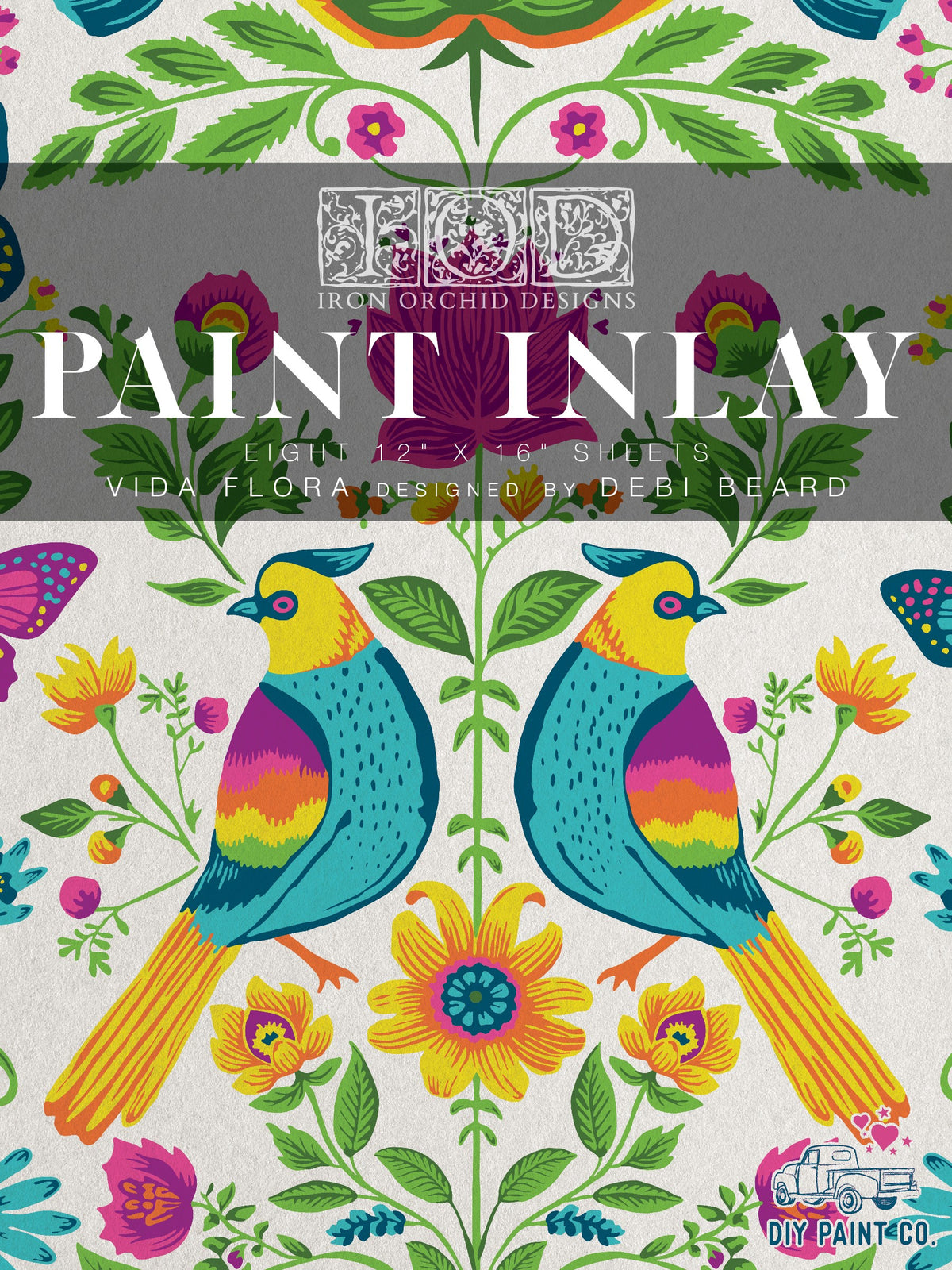 Vida Flora IOD Paint Inlay