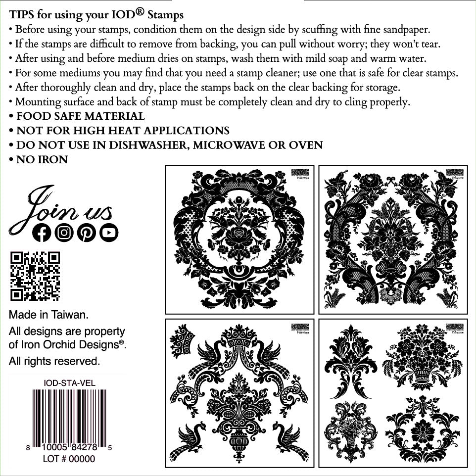 Velveteen Decor IOD Stamp