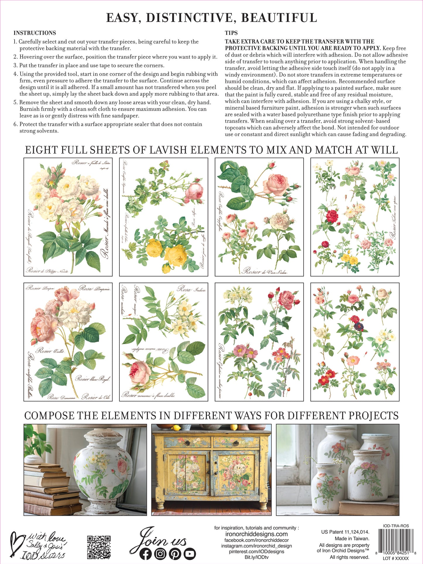 Rose Botanical -  IOD Decor Transfer