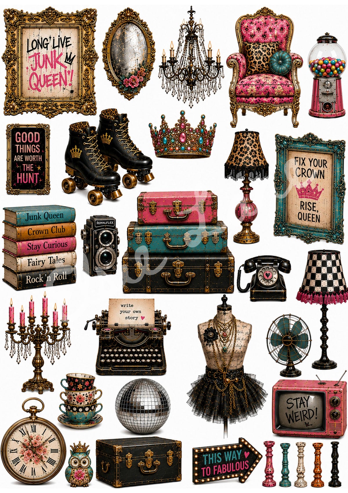 Curated Chaos - (Collaboration with Tracey's Fancy) Elsie Lane Decoupage Paper