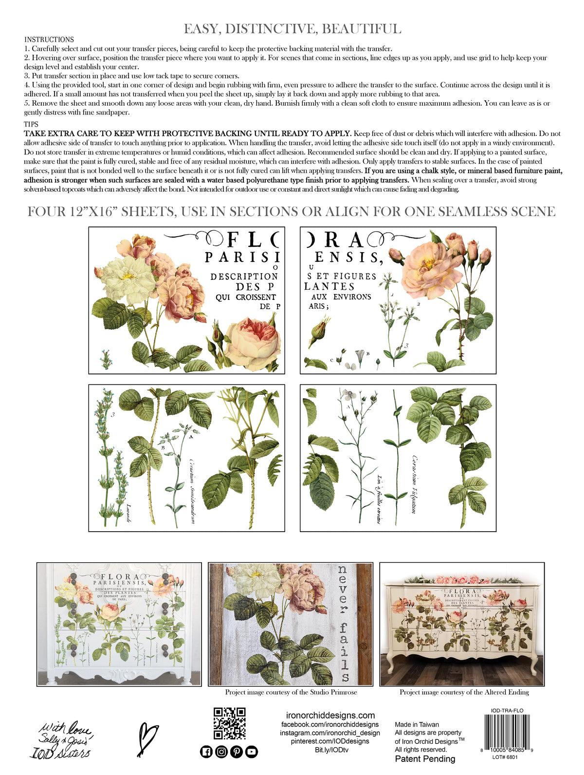 Flora Parisiensis -  IOD Decor Transfer