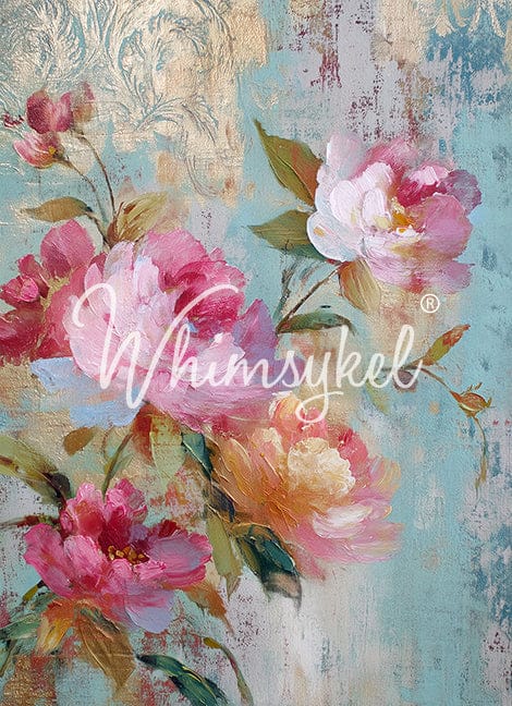 Fresco of Roses 1 | 18lb Decoupage Tissue Paper | 2 Sizes