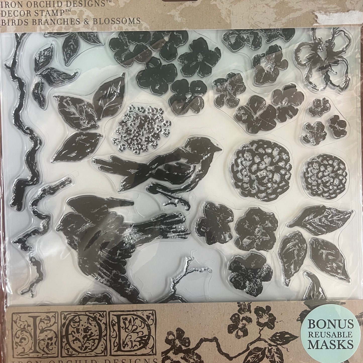 Bird, Branches and Blossoms IOD Stamp