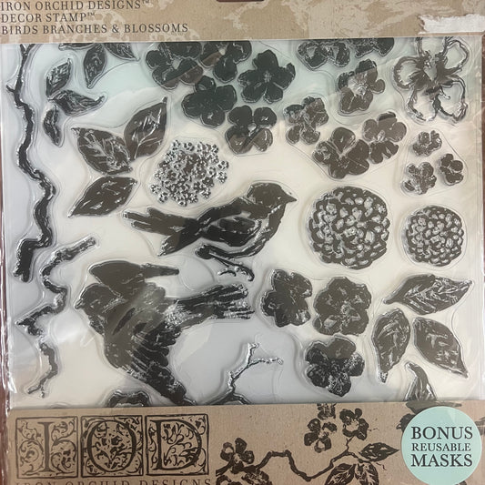 Bird, Branches and Blossoms IOD Stamp