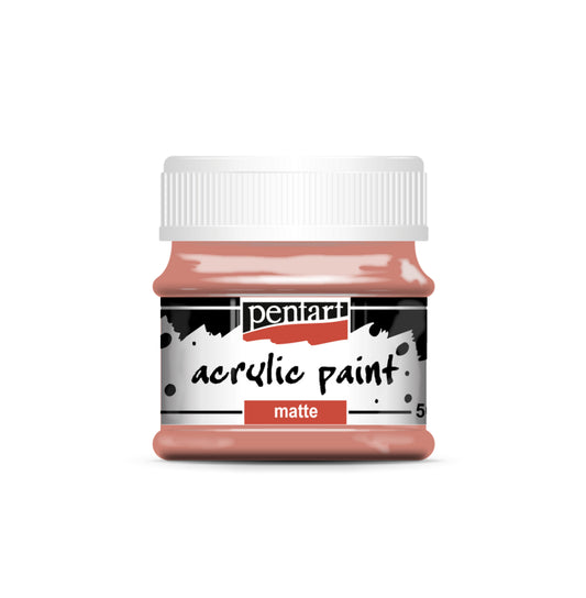 Pentart acrylic paint, matte coral 50 ml