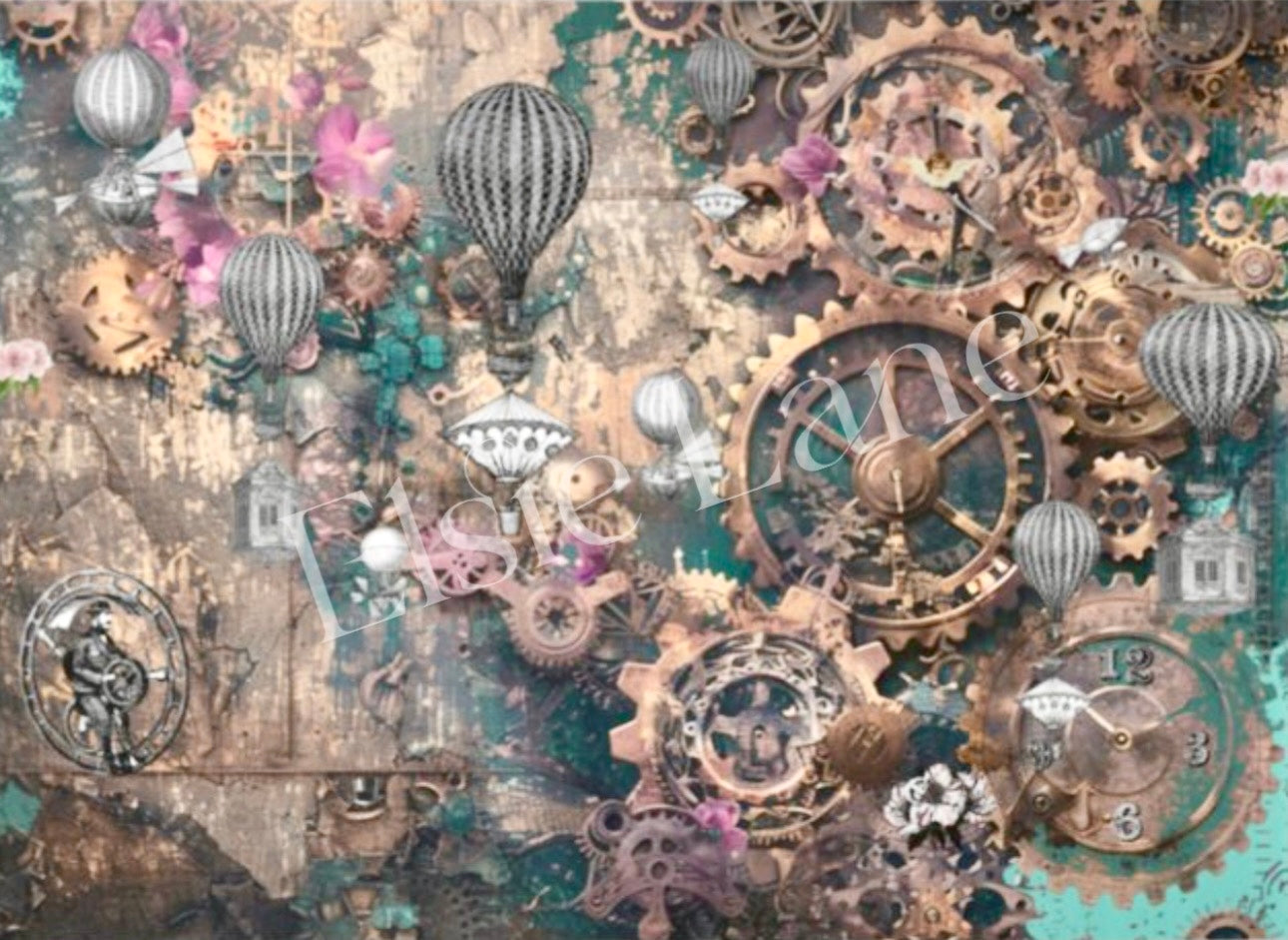 The Timekeepers Voyage - Elsie Lane Decoupage Paper