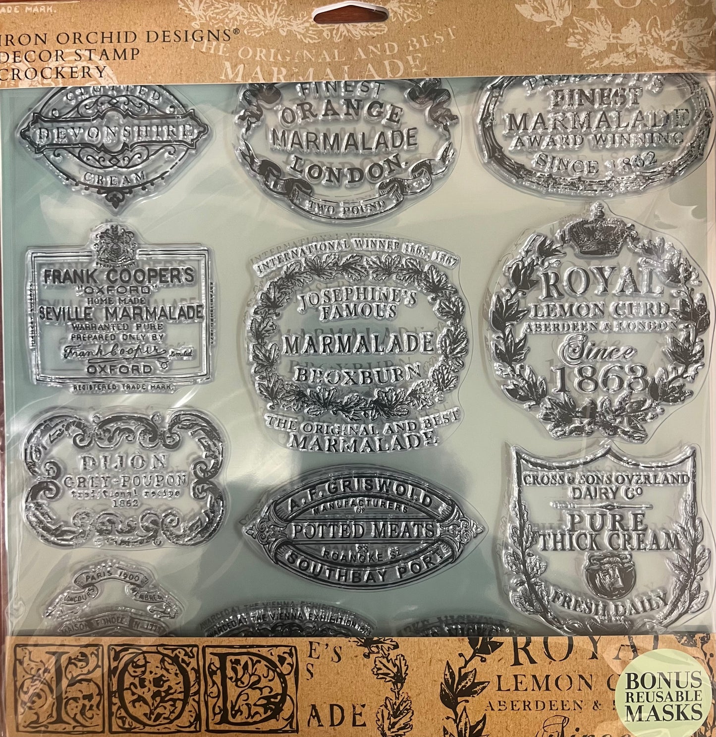 Crockery Decor IOD Stamp (12 x 12)