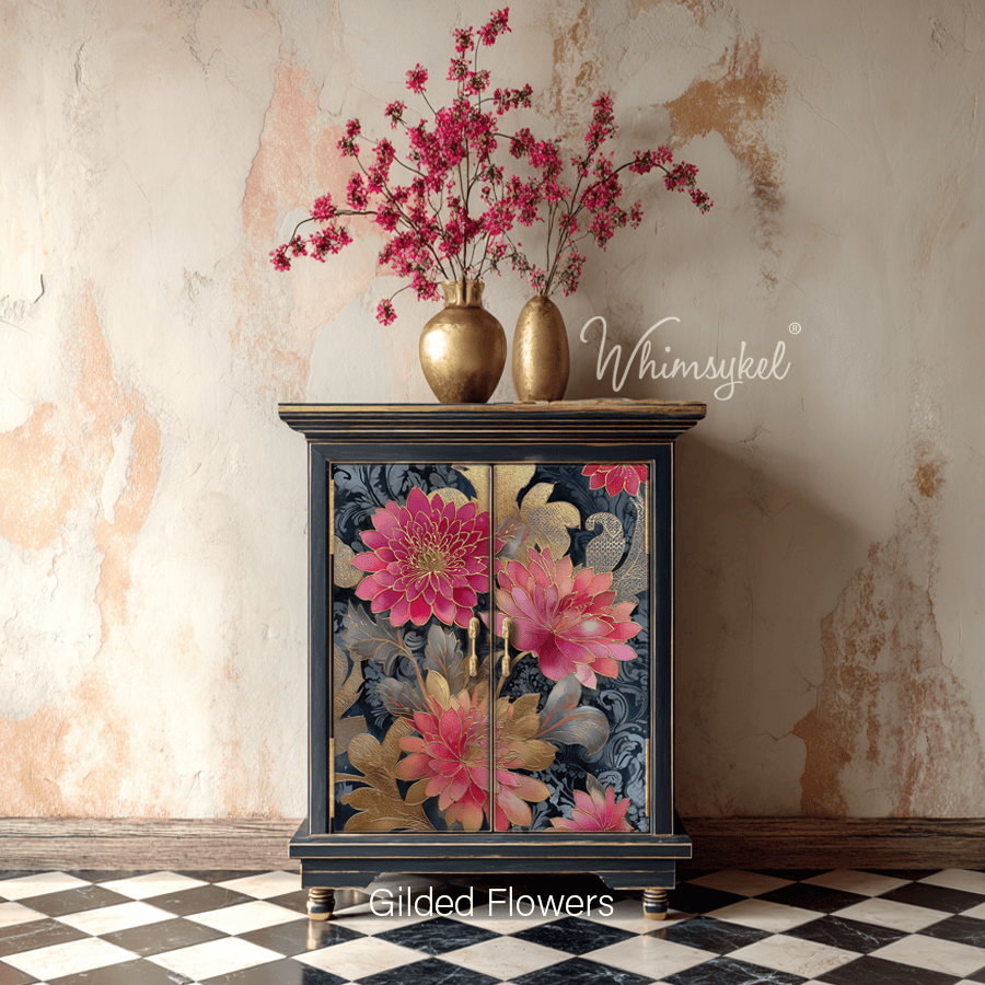 Gilded Flowers | 18 lb Decoupage Tissue Paper | 21x29