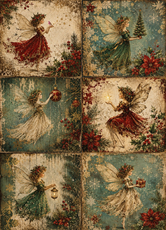 Holly & Wings - Elsie Lane Decoupage Paper