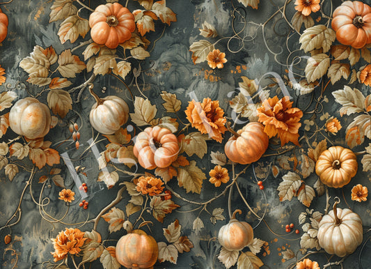 Pumpkin Tapestry - Elsie Lane Decoupage Paper