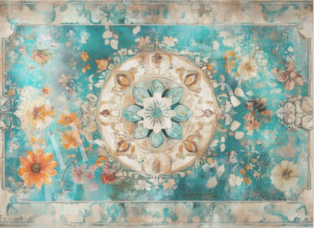 Aqua Jarden - Elsie Lane Decoupage Paper