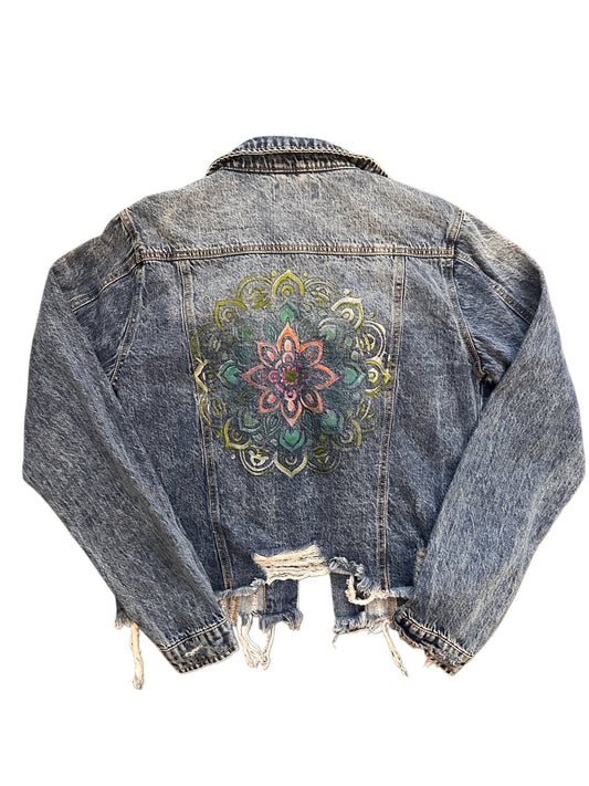 Hand Painted Jean Jacket (L)