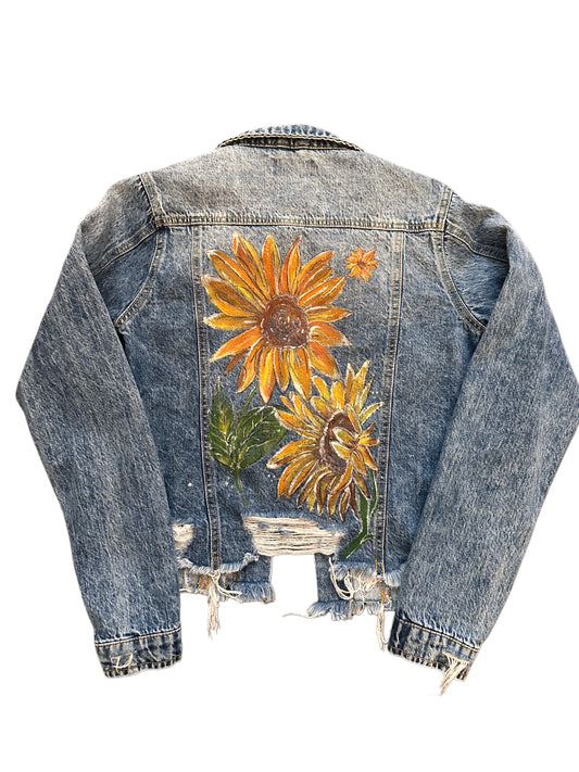 Hand Painted Jean Jacket (S)