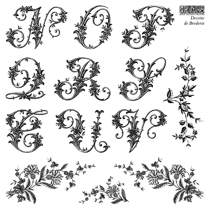 Dessins de Broderie Labels Decor IOD Stamp (2026 Summer Release)