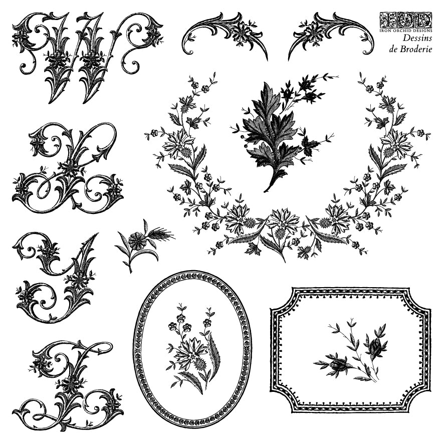 Dessins de Broderie Labels Decor IOD Stamp (2026 Summer Release)