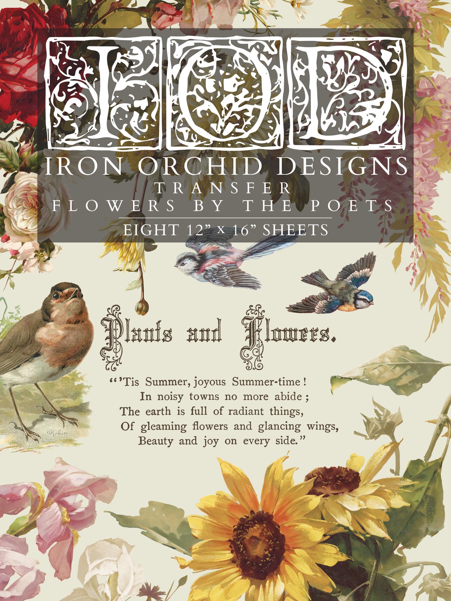 Flowers By The Poets -  IOD Decor Transfer (Summer 2026 Release)