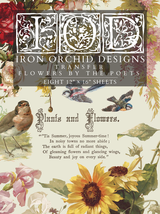 Flowers By The Poets -  IOD Decor Transfer (Summer 2026 Release)