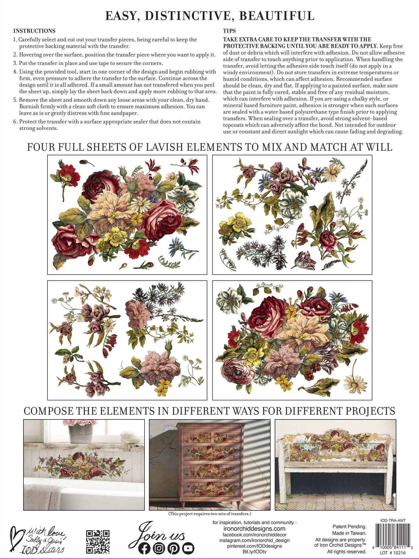 Floral Anthology - IOD Transfer
