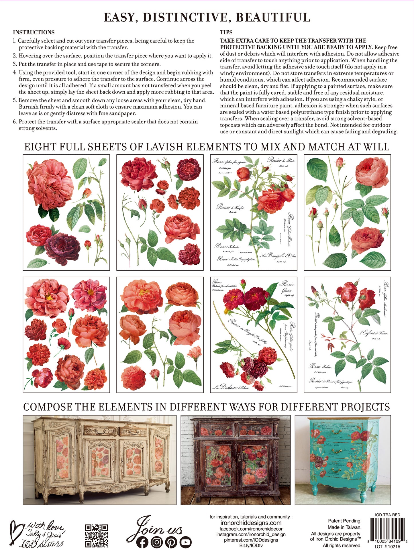 Redoute II -  IOD Decor Transfer