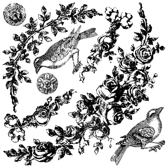 Floral Swags Decor Stamp 12 x 12