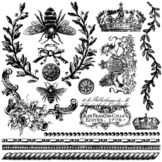 Queen Bee Decor Stamp 12 x 12
