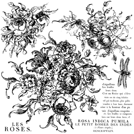 Rose Toile Stamp 12” x 12”