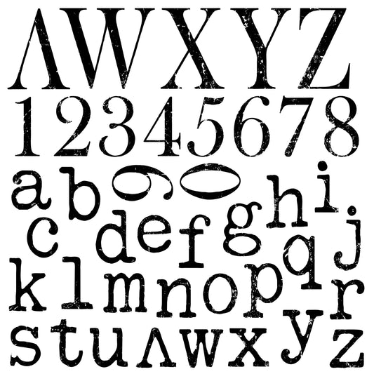 Typesetting Decor Stamps (set of 2) 12 x 12