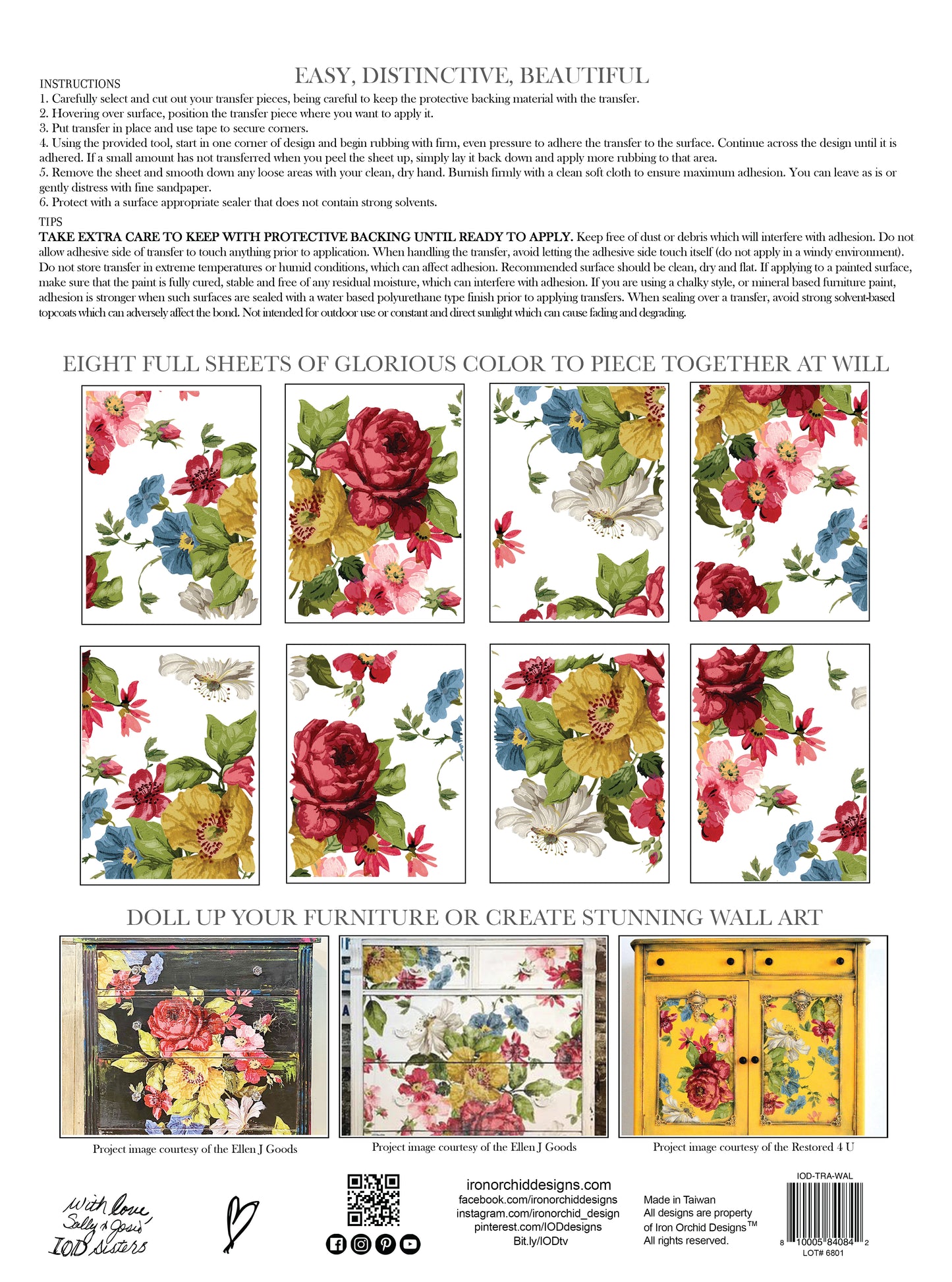 Wallflower -  IOD Decor Transfer