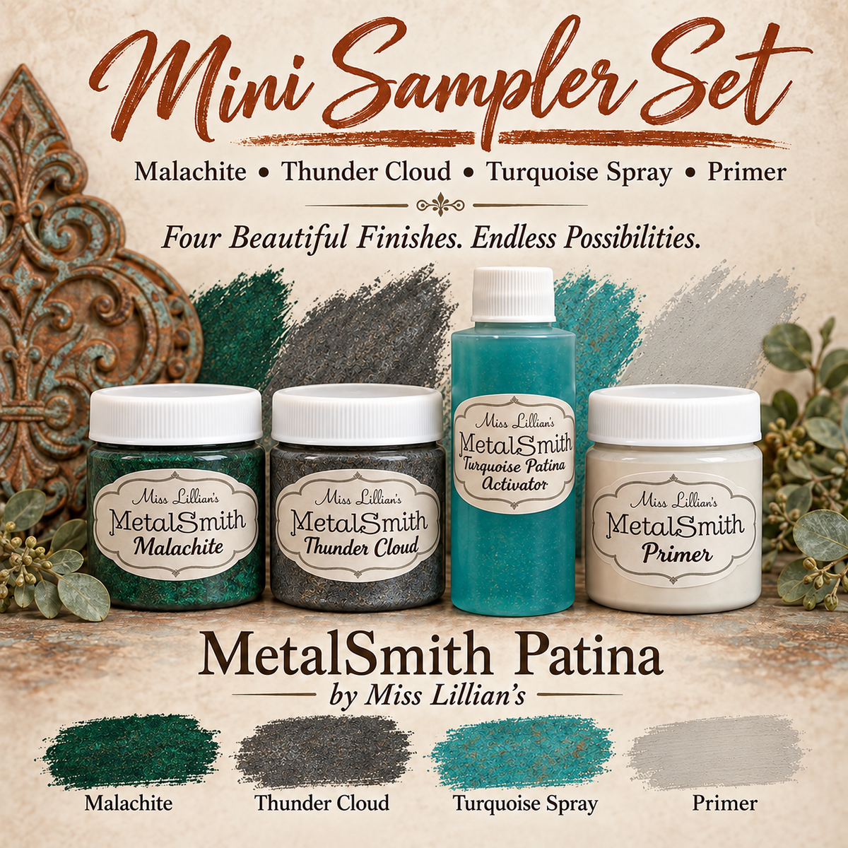 MetalSmith Mini Sampler Sets - Malachite, Thunder Cloud, Turquoise Spray