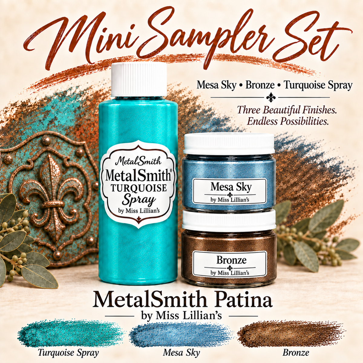 MetalSmith Mini Sampler Sets - Mesa Sky, Bronze, Turquoise Spray