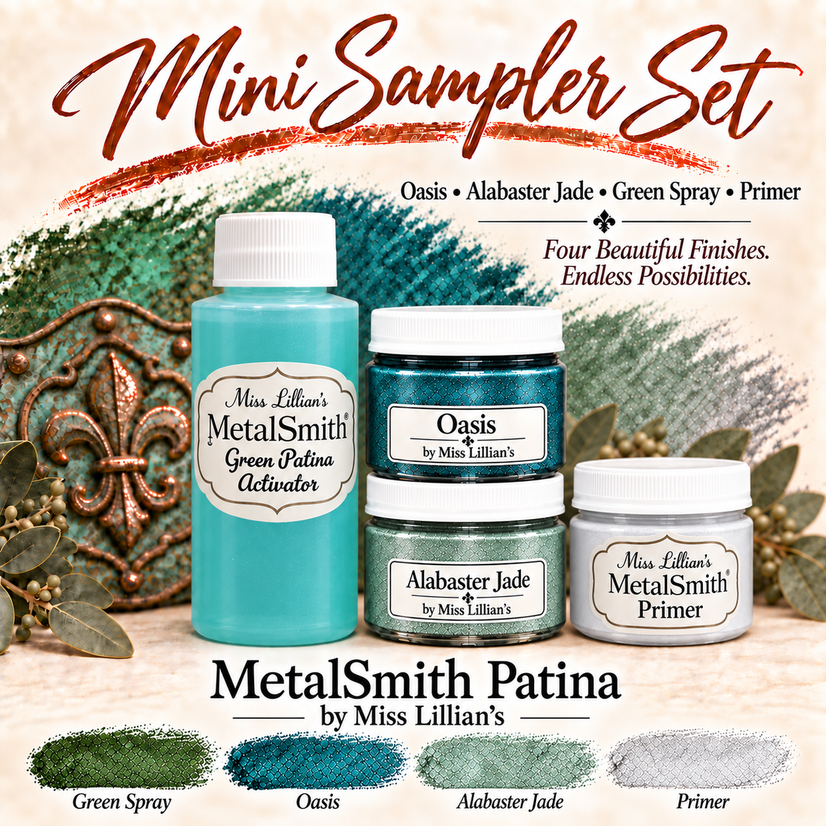 MetalSmith Mini Sampler Sets - Oasis, Alabaster Jade, Green Spray
