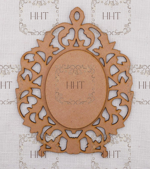 HHT MDF Vintage Frame Ornament with Overlay