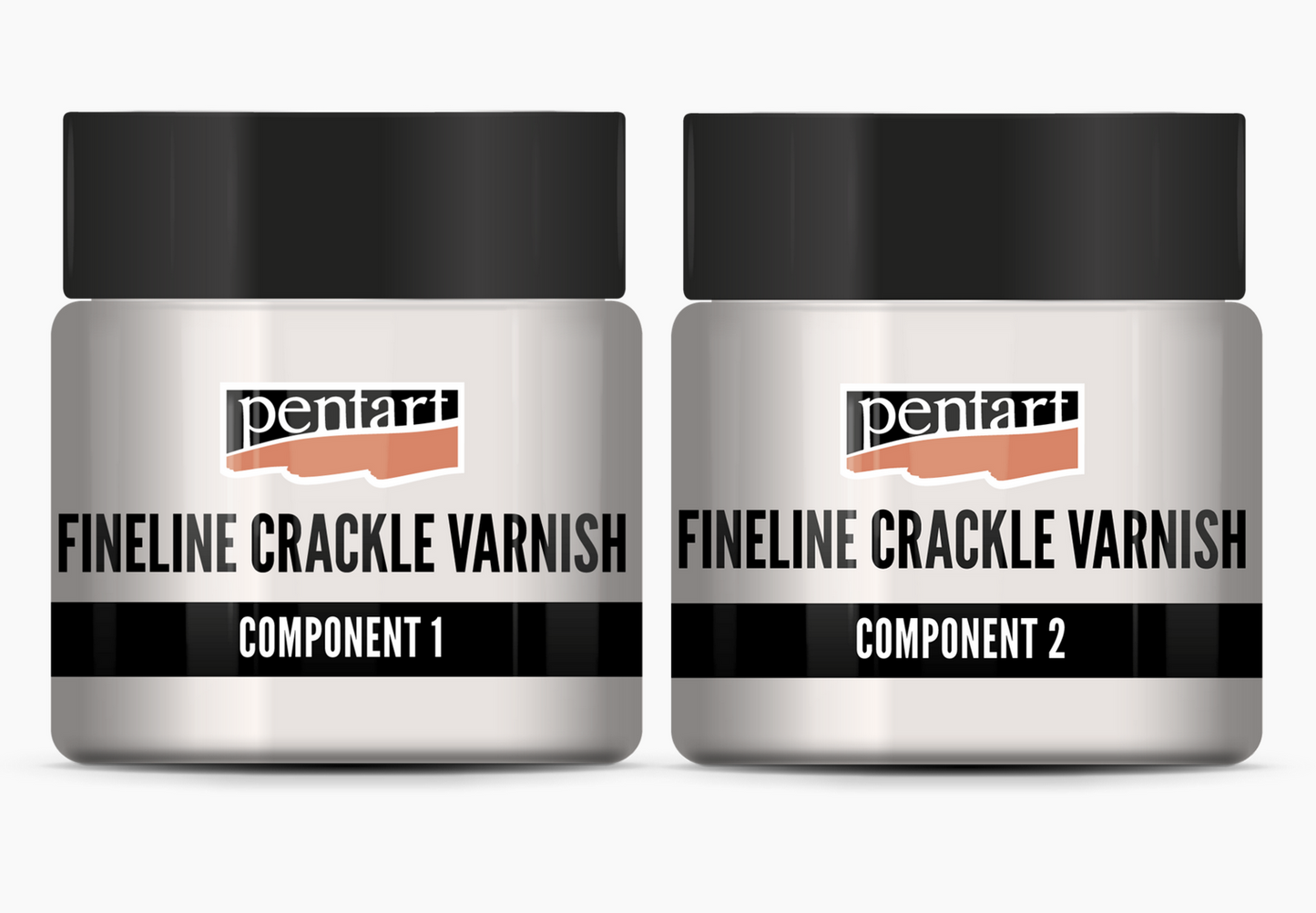 Fineline crackle varnish, 2 components, 50 ml set