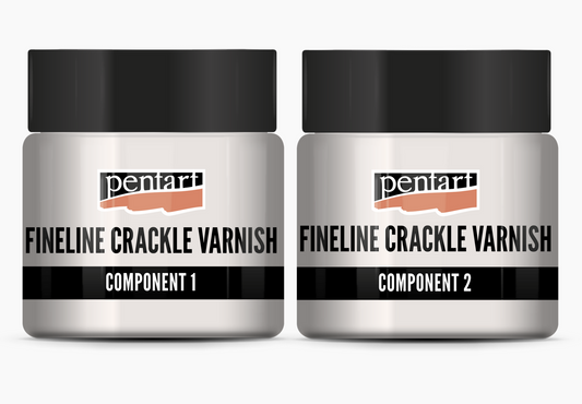 Fineline crackle varnish, 2 components, 50 ml set