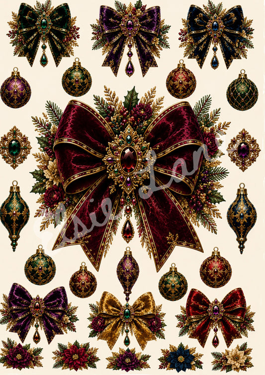 Velvet Jewels - Elsie Lane Decoupage Paper