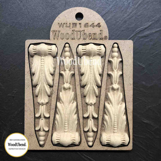 Pack of Four Decorative Corbels WUB1644 10.5x3cm - WooduBend