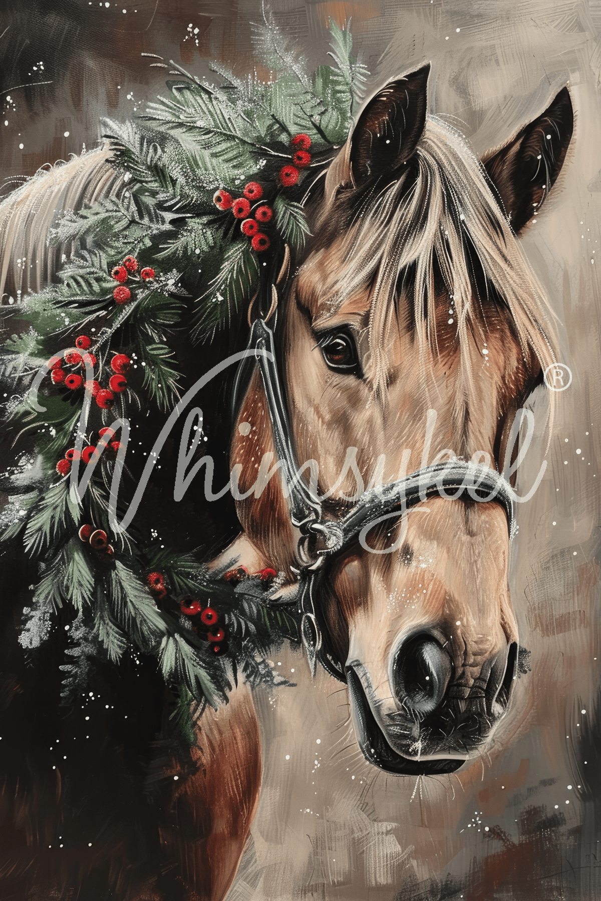 Yuletide Steed | 18 lb Decoupage Tissue Paper | 21x29 in