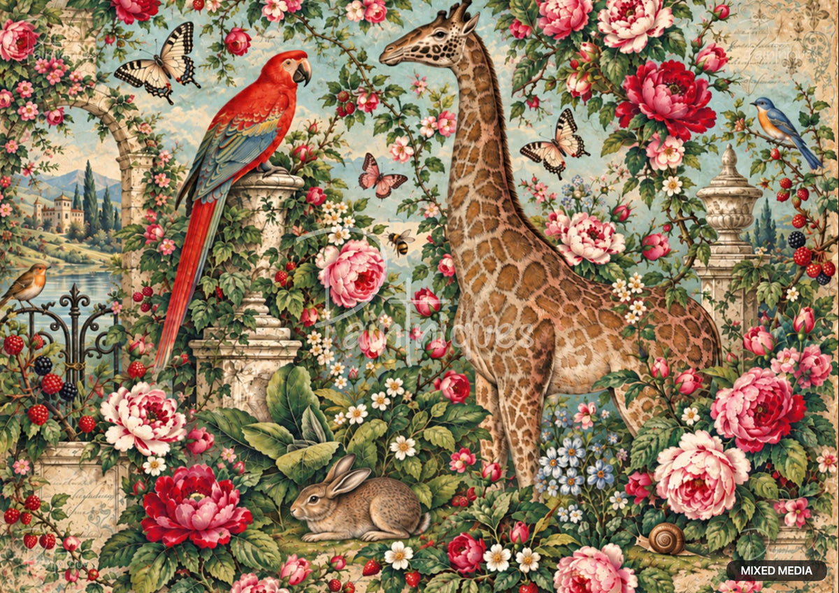 A Curious Garden Decoupage Paper - Paintniques