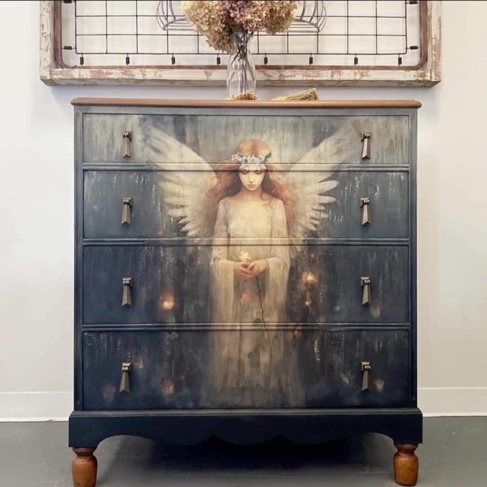 Angelic Contemplation | 18 lb Decoupage Tissue Paper | 21x29 in