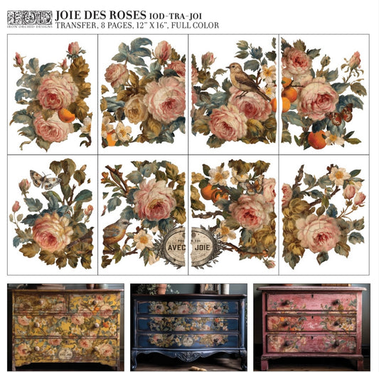 Joie Des Roses IOD Decor Transfer  image 0