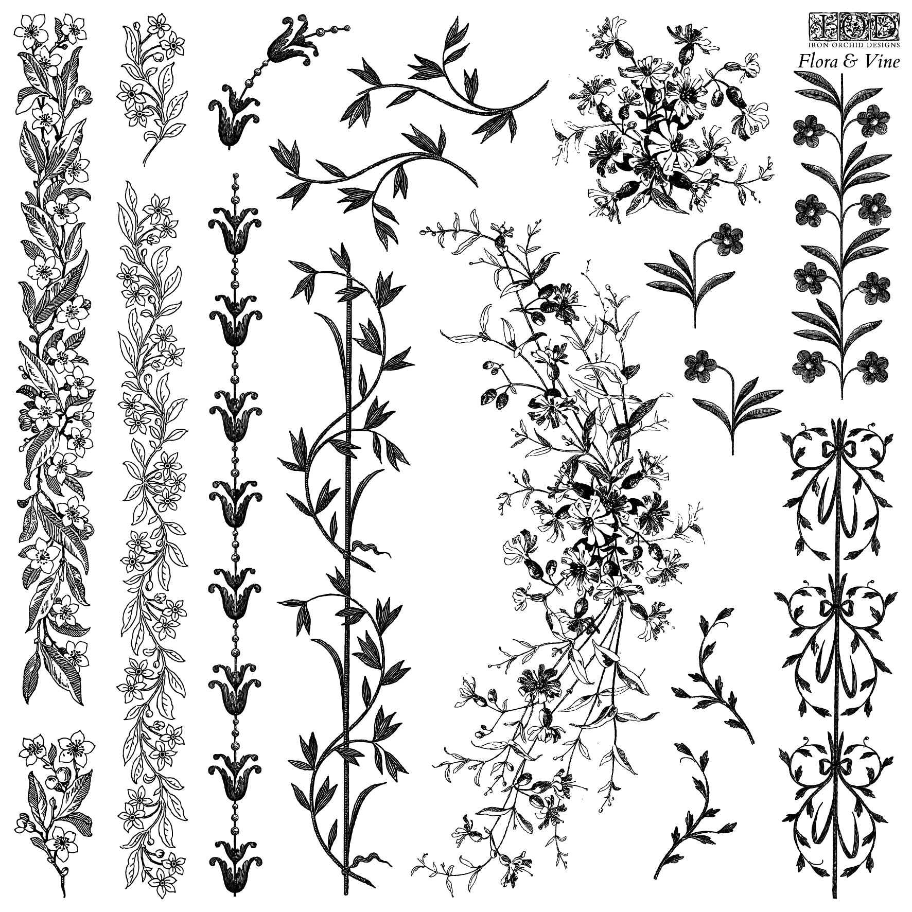 Flora and Vine - IOD Stamp image 0