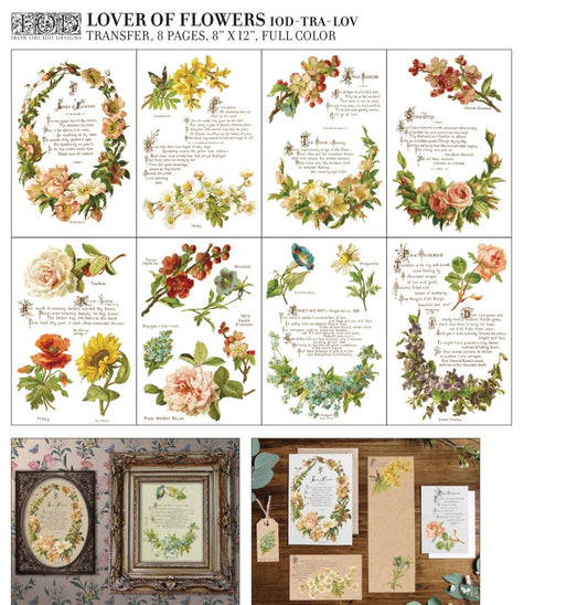 Lover of Flowers IOD Decor Transfer image 0