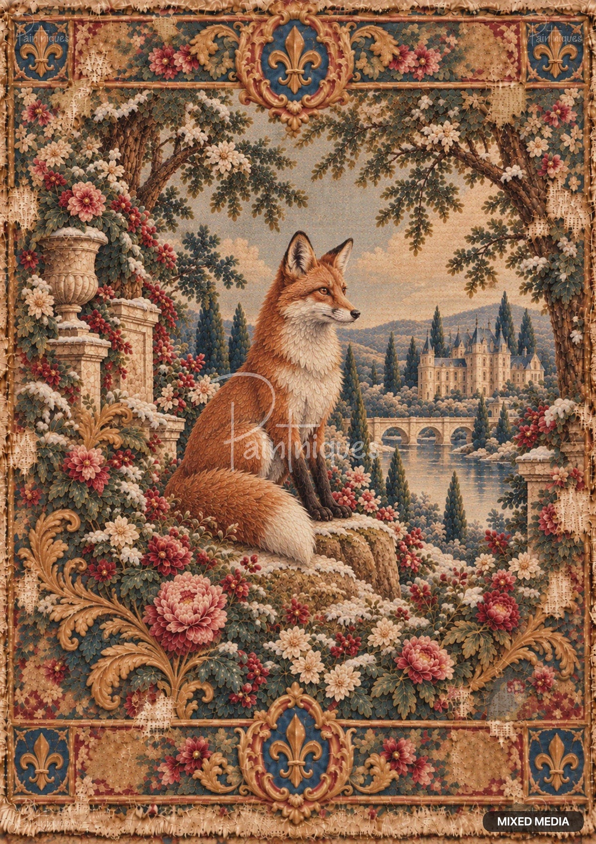 Chateau Fox Decoupage Paper - Paintiques