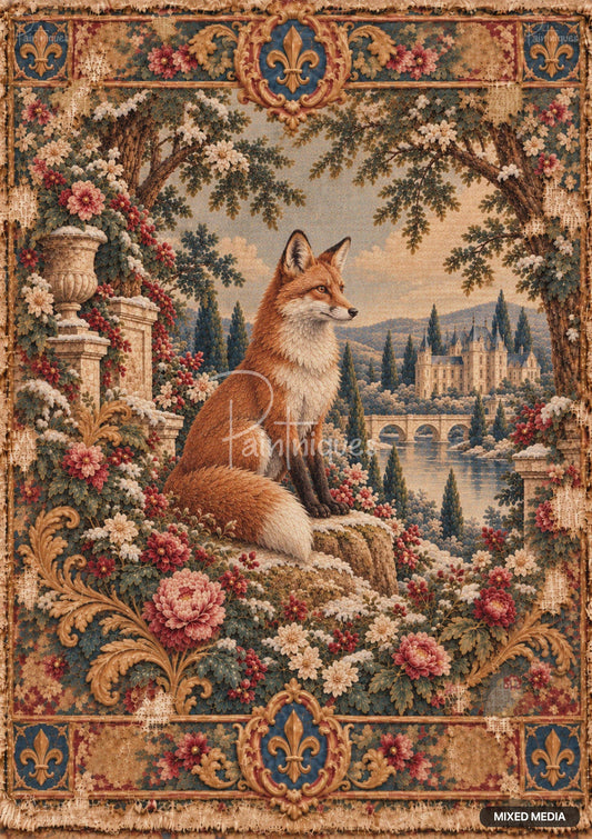 Chateau Fox Decoupage Paper - Paintiques