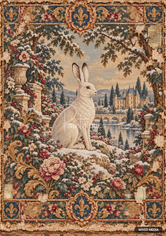 Chateau Hare Decoupage Paper - Paintniques