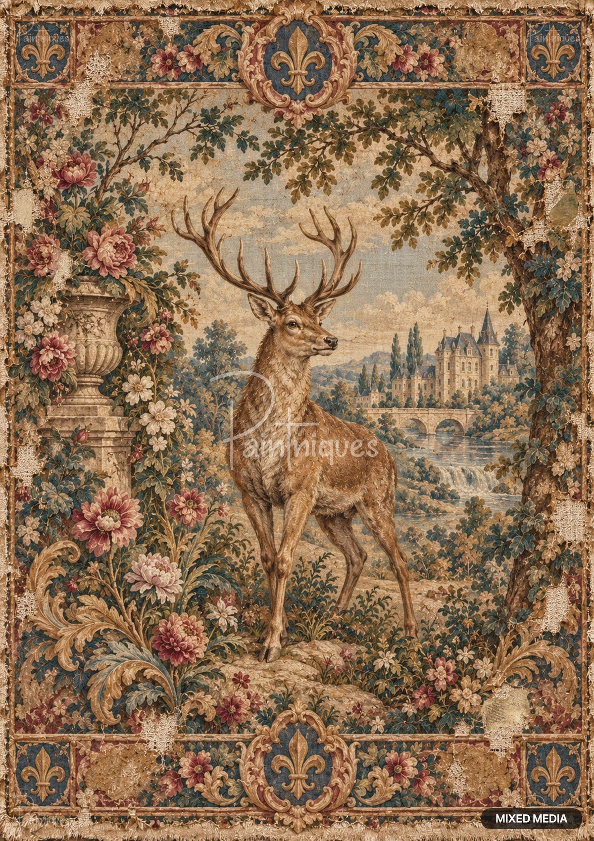 Chateau Hart Decoupage Paper - Paintniques