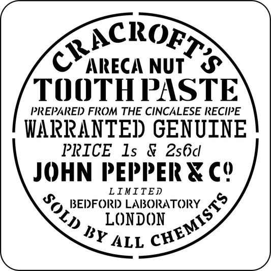 Vintage Toothpaste Label - JRV Stencil  image 0