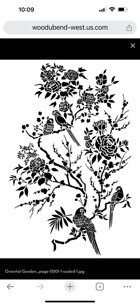 Oriental Garden - Posh Chalk Stencil image 0